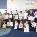 Class 1 with their letters and pictures for Fulford Nursing Home